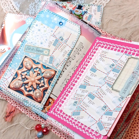 Christmas Gingerbread Junk Journal  Twin Baby Girl " Becca" - Picture 6 of 12